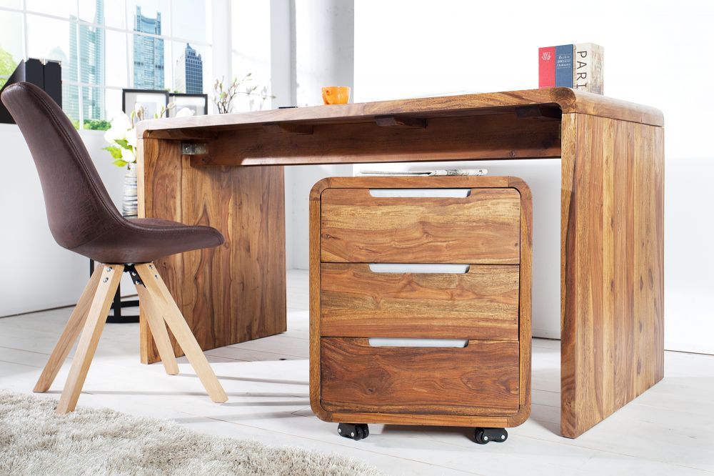 Dulap pentru birou din Lemn masiv de palisandru Maro Goa L50xH60cm