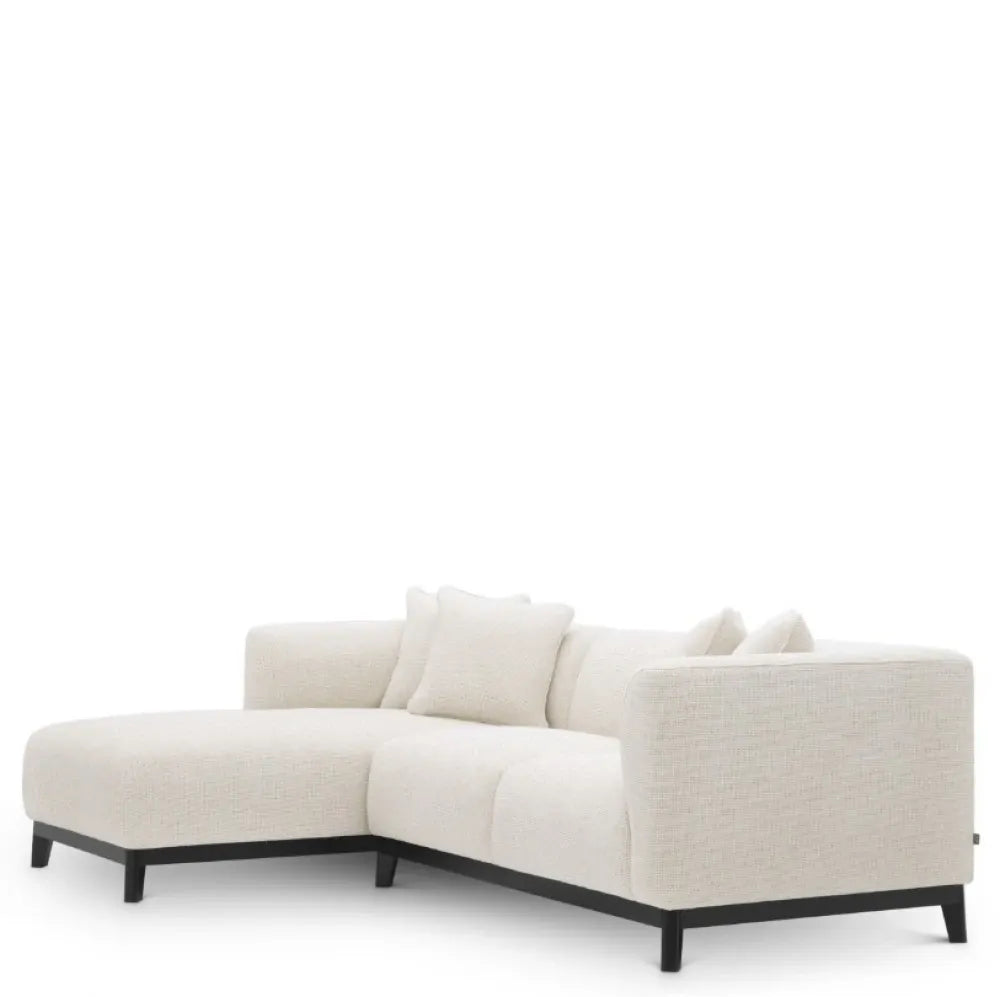 Coltar orientare stanga tapitat cu Stofa Lyssa Alb L163xAxH72cm Corso Lounge left Eichholtz