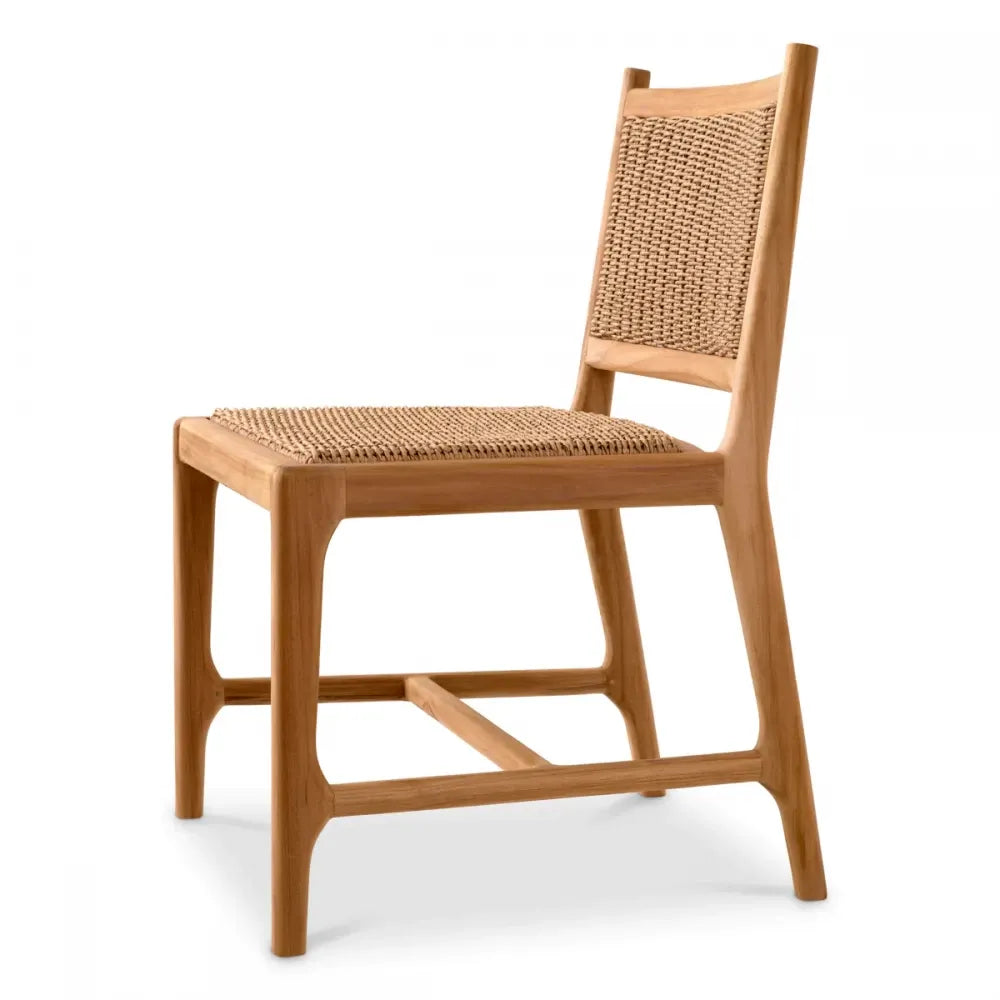 Scaun de exterior din Lemn de tec Maro si Polietilena Maro H84xL56.5xA57cm Pivetti Eichholtz