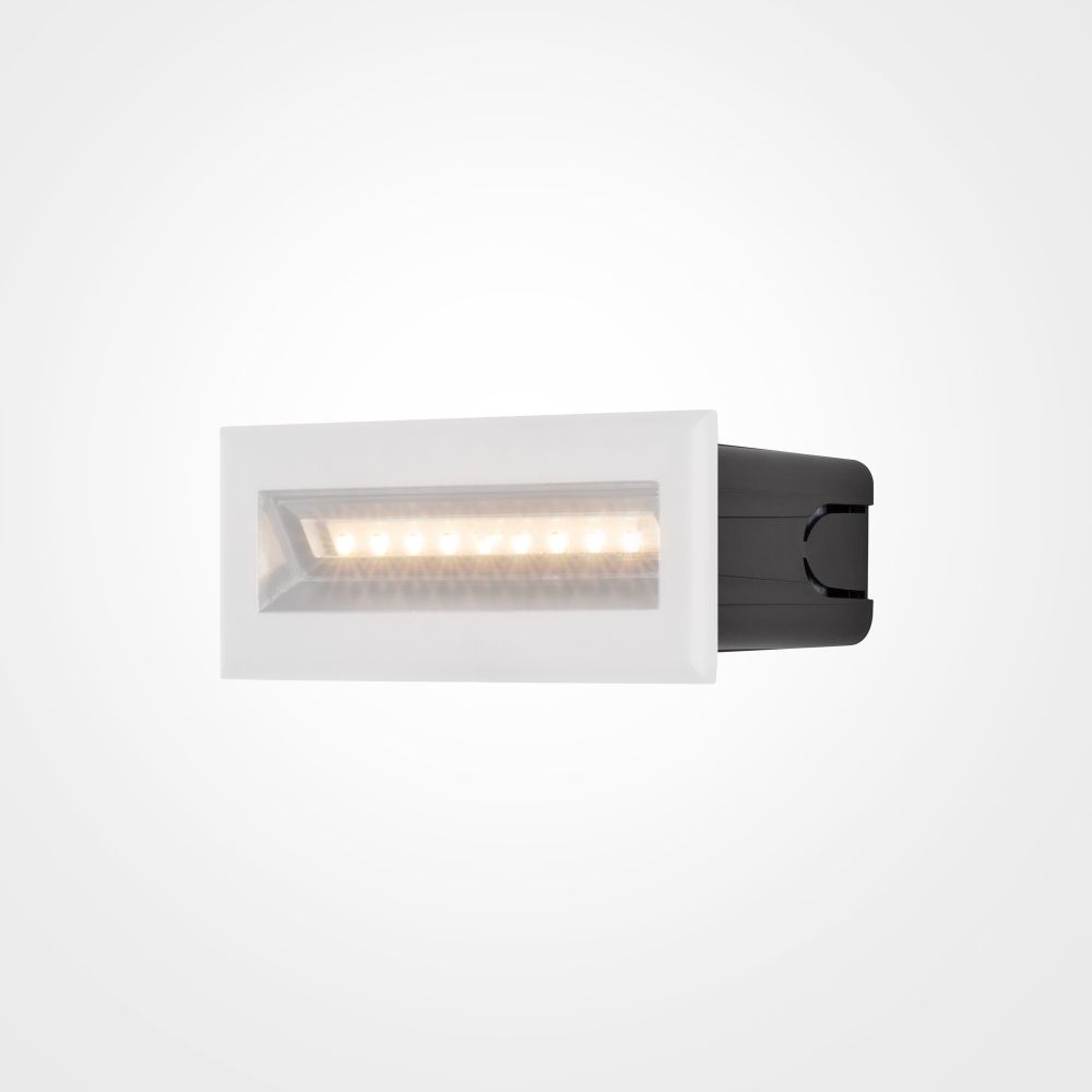 Spot incastrat pentru iluminat scari din Metal Alb 5W 400lm 3000k L14xH5cm Bosca