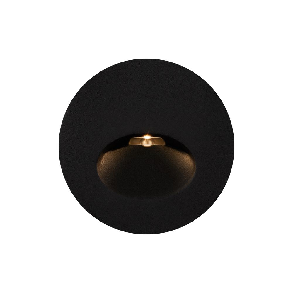 Spot incastrat pentru iluminat scari din Aluminiu Negru 3W 60lm 3000k D7xH7cm Bil