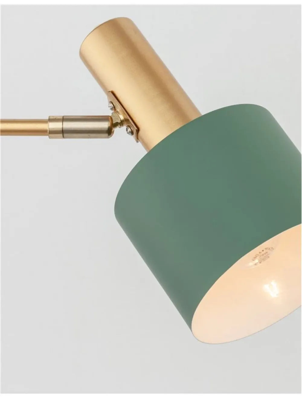 Veioza structura din Metal Auriu/Alb si abajur din Metal Verde H60xL12.5cm IP20 PAZ