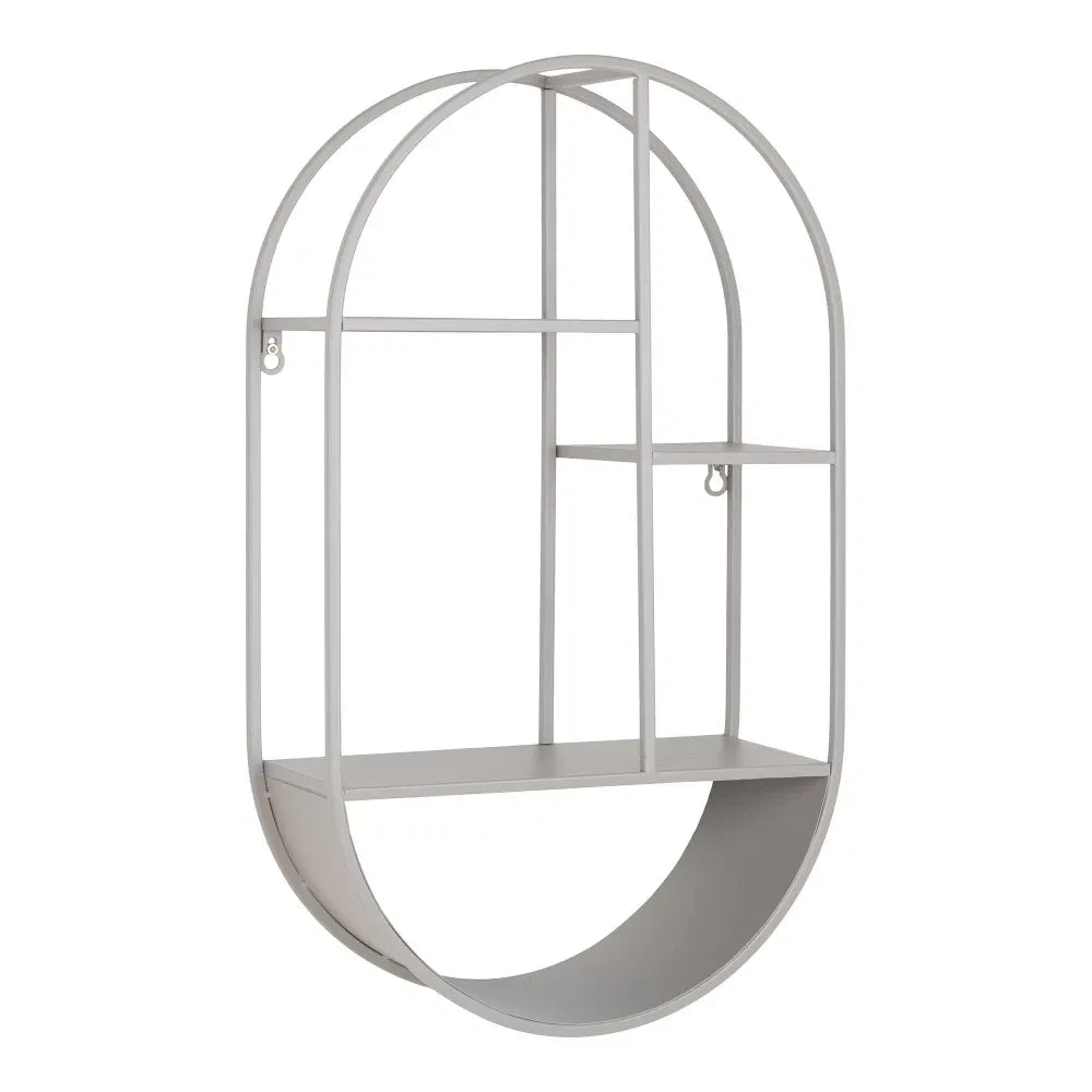 Raft de perete din Metal Gri L35xH60cm Feira