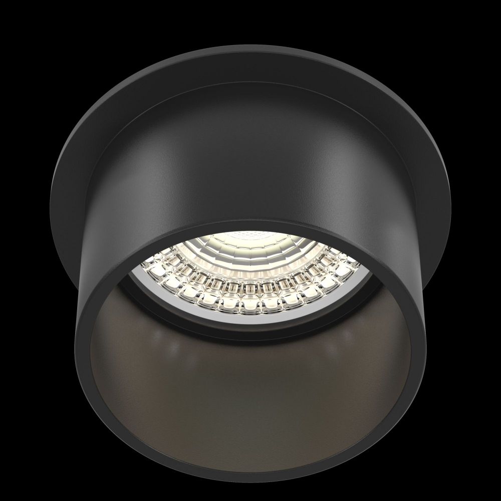 Spot incastra din Aluminiu Negru D7xH6cm Reif