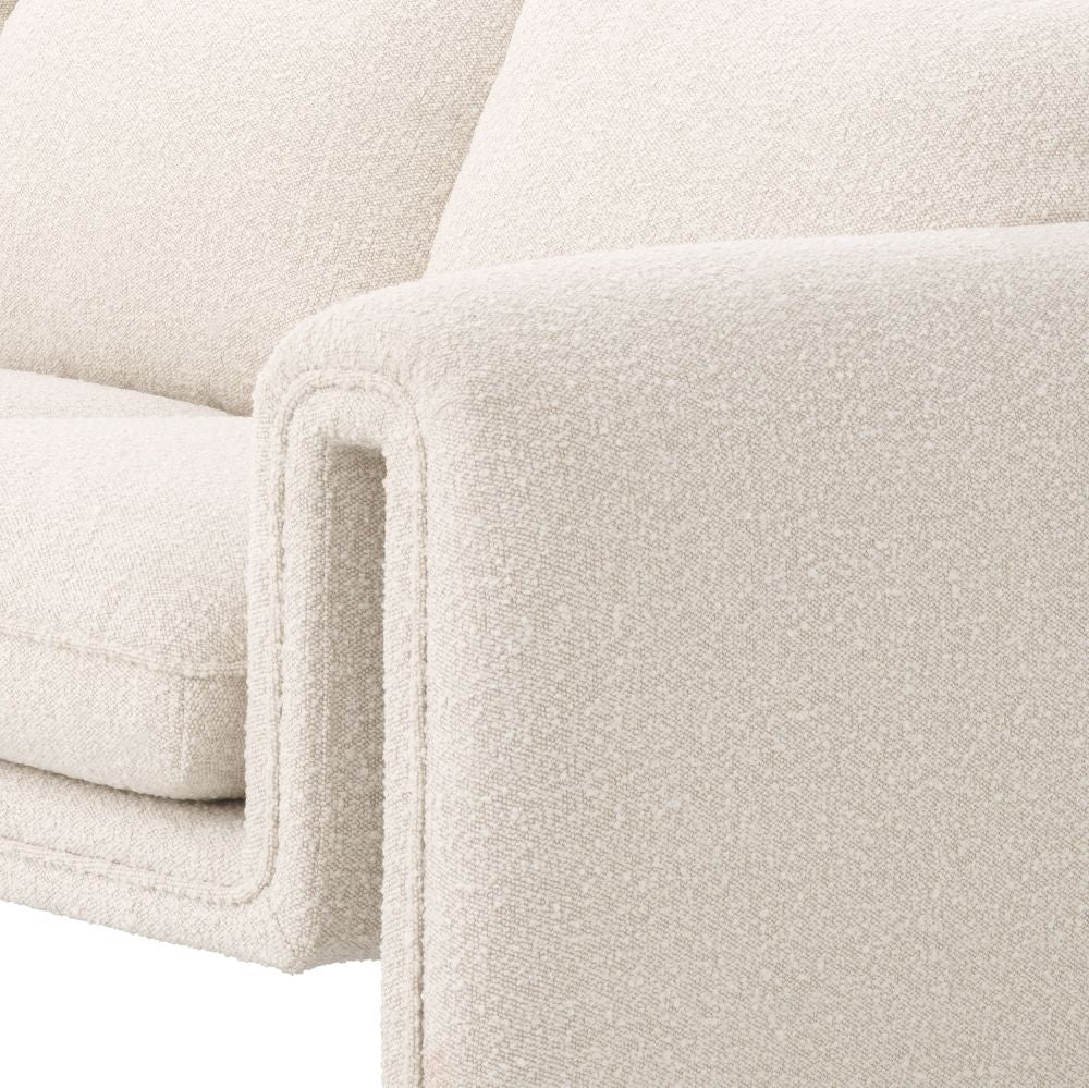 Canapea fixa Tondo Eichholtz tapitata cu Stofa Boucle Crem L230cm