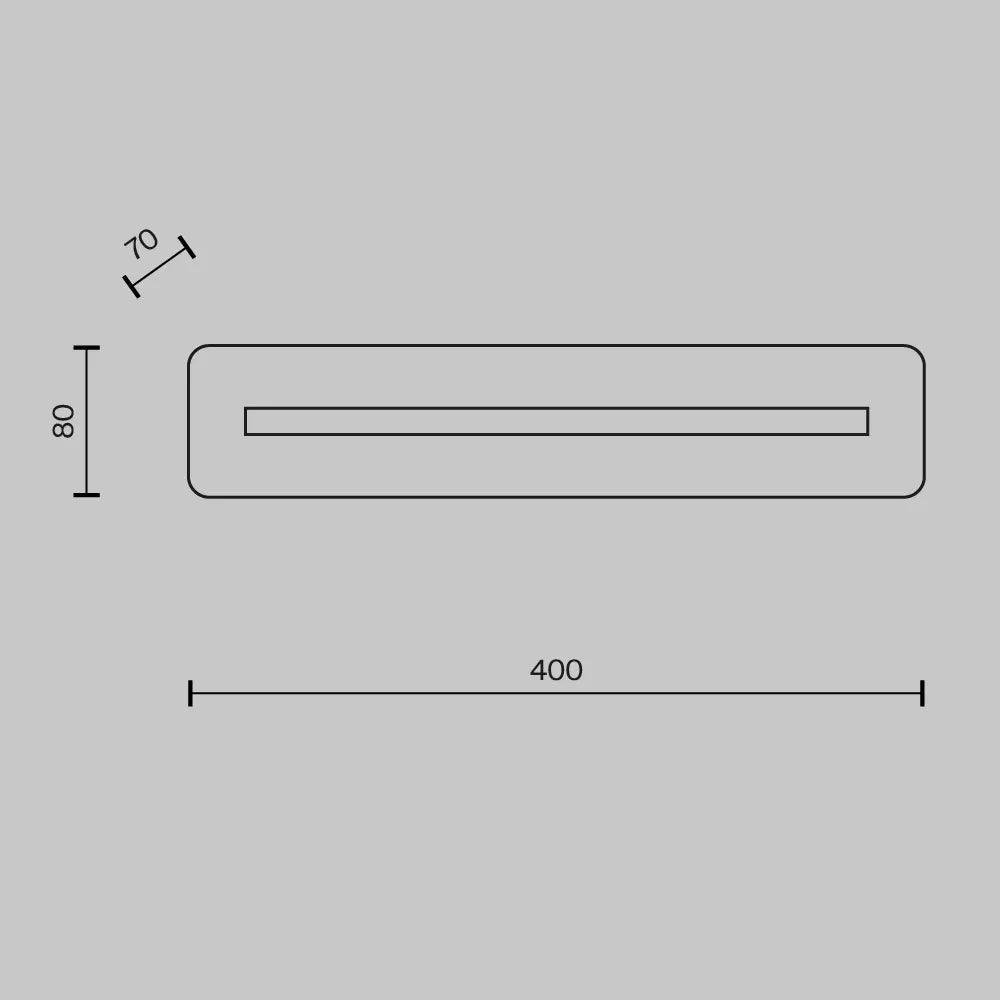 Aplica perete din Metal Alama H40xL6.6cm Albatre