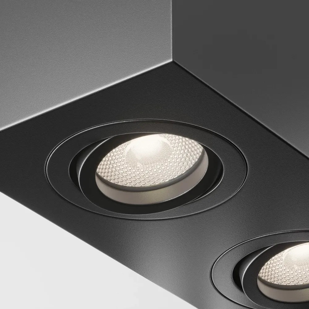 Spot aplicabil din Aluminiu Negru H11.5xL20cm IP 20 GU10 50W Atom