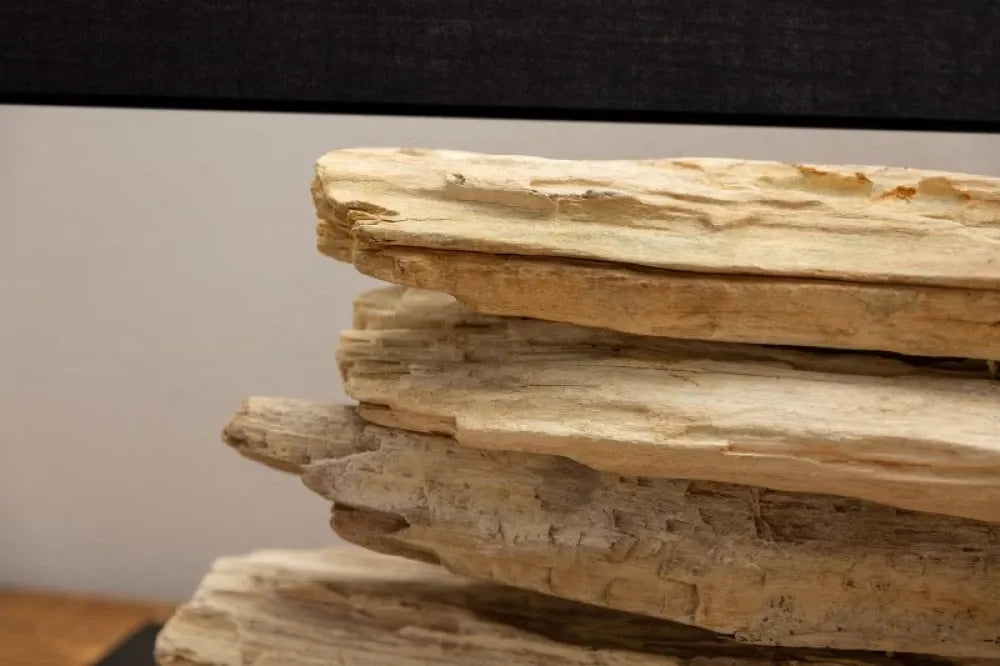 Veioza din Lemn Maro si Textil Negru H51xL80cm Riverine