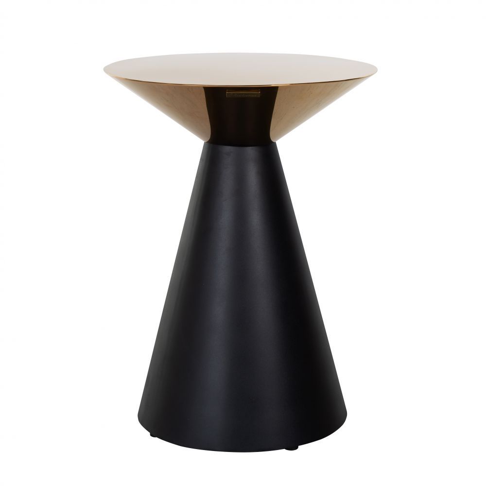Masuta de colt rotunda din otel inoxidabil auriu D45xH60cm Vector Richmond Interiors