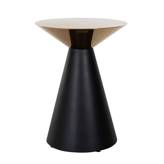 Masuta de colt rotunda din otel inoxidabil auriu D45xH60cm Vector Richmond Interiors