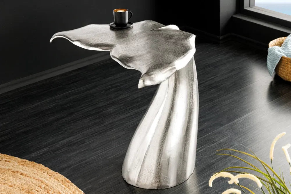 Masuta laterala din Metal Argintiu L57xH56cm Wildlife walflosse