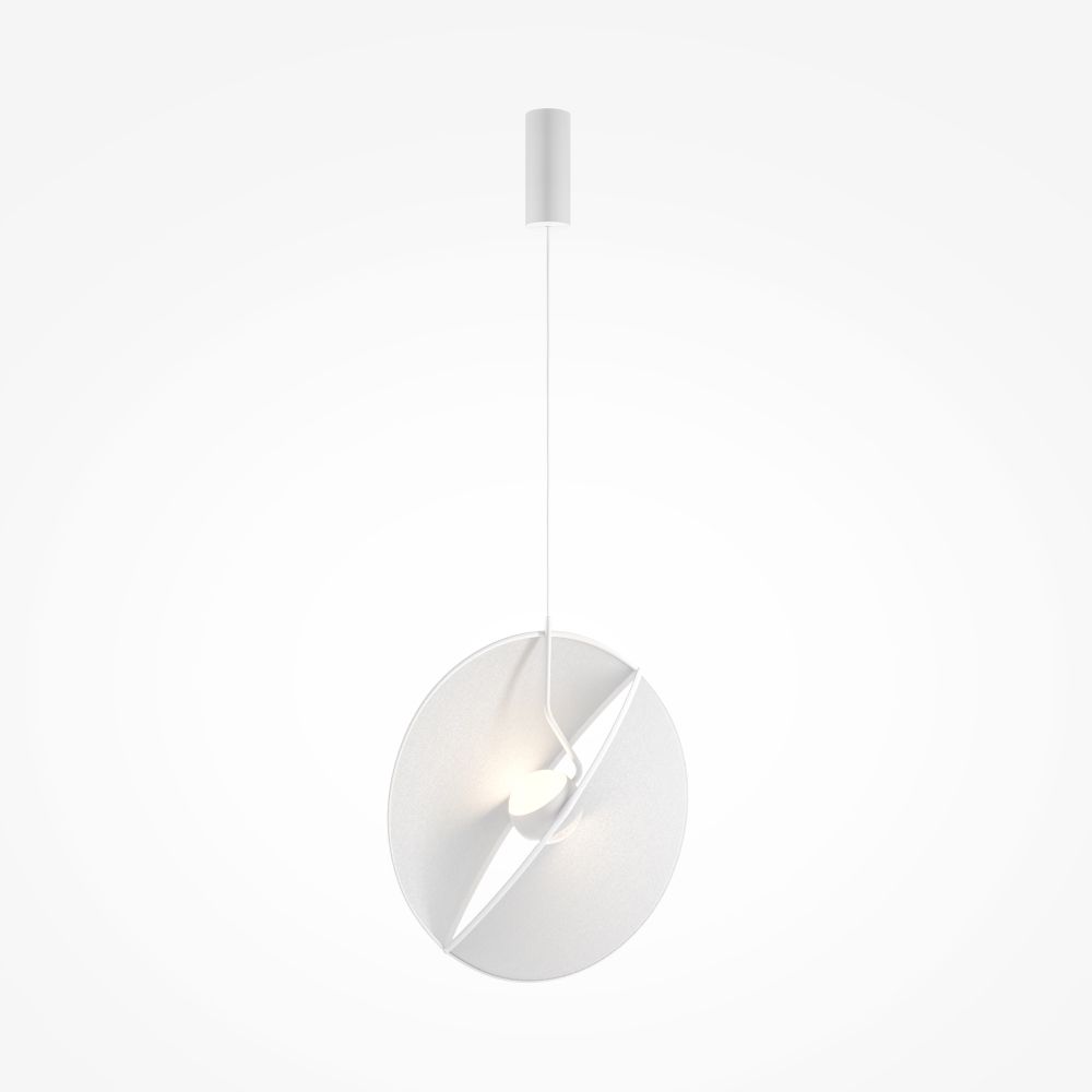 Pendul din Metal si Textil Alb 14W 1000lm 3000k D45xH280cm Reflex