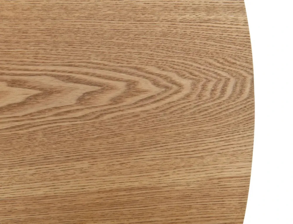 Masa rotunda din MDF+Furnir de stejar Maro si MDF Bej D100xH75cm Angel