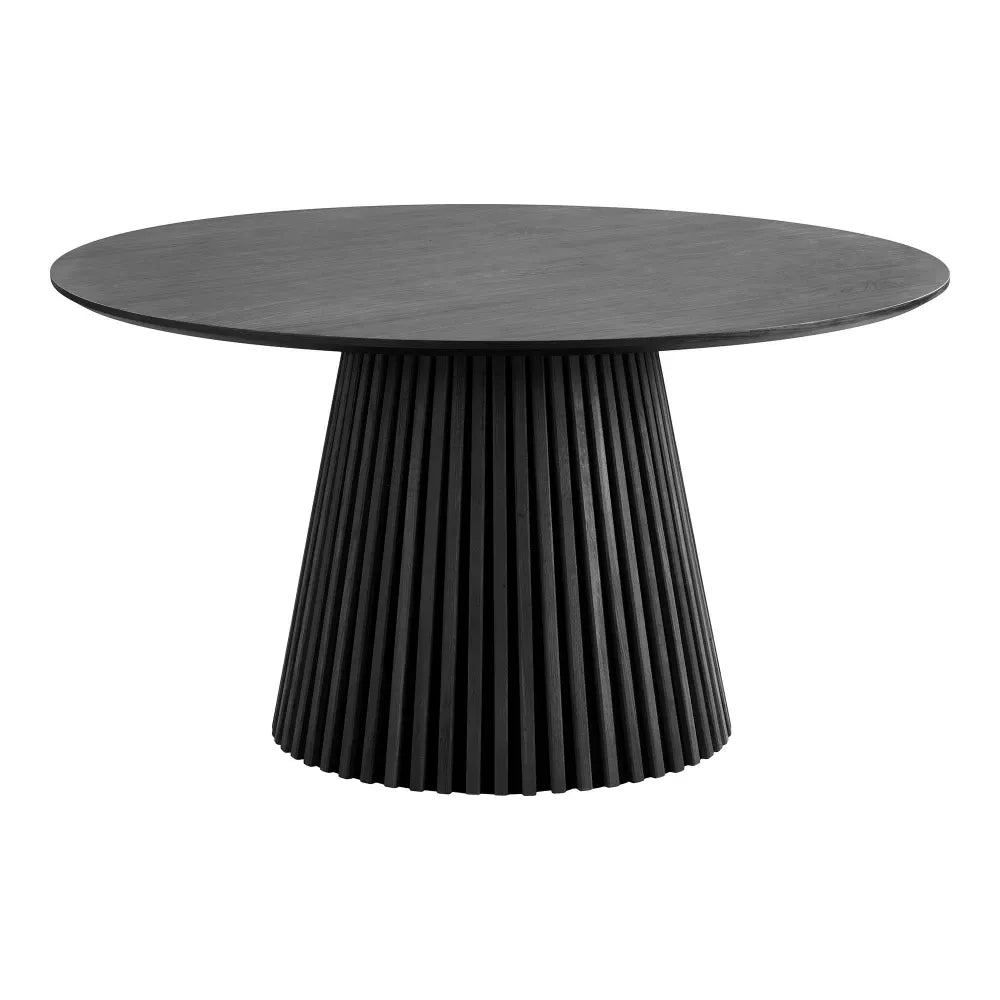 Masa din Furnir de stejar/MDF Negru D140xH75cm Osaka