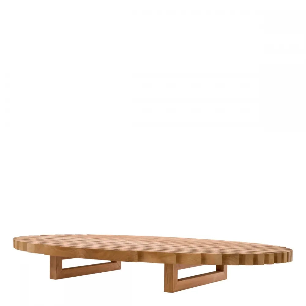 Masuta de cafea pentru exterior din Lemn de tec Maro H21.5xL170.5cm Anjuna Eichholtz