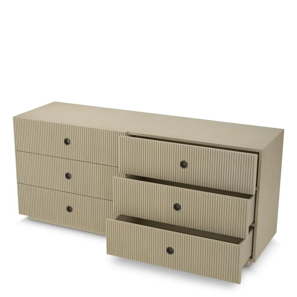 Comoda din Furnir de stejar Maro deschis L183xH81cm Dimitrios Eichholtz