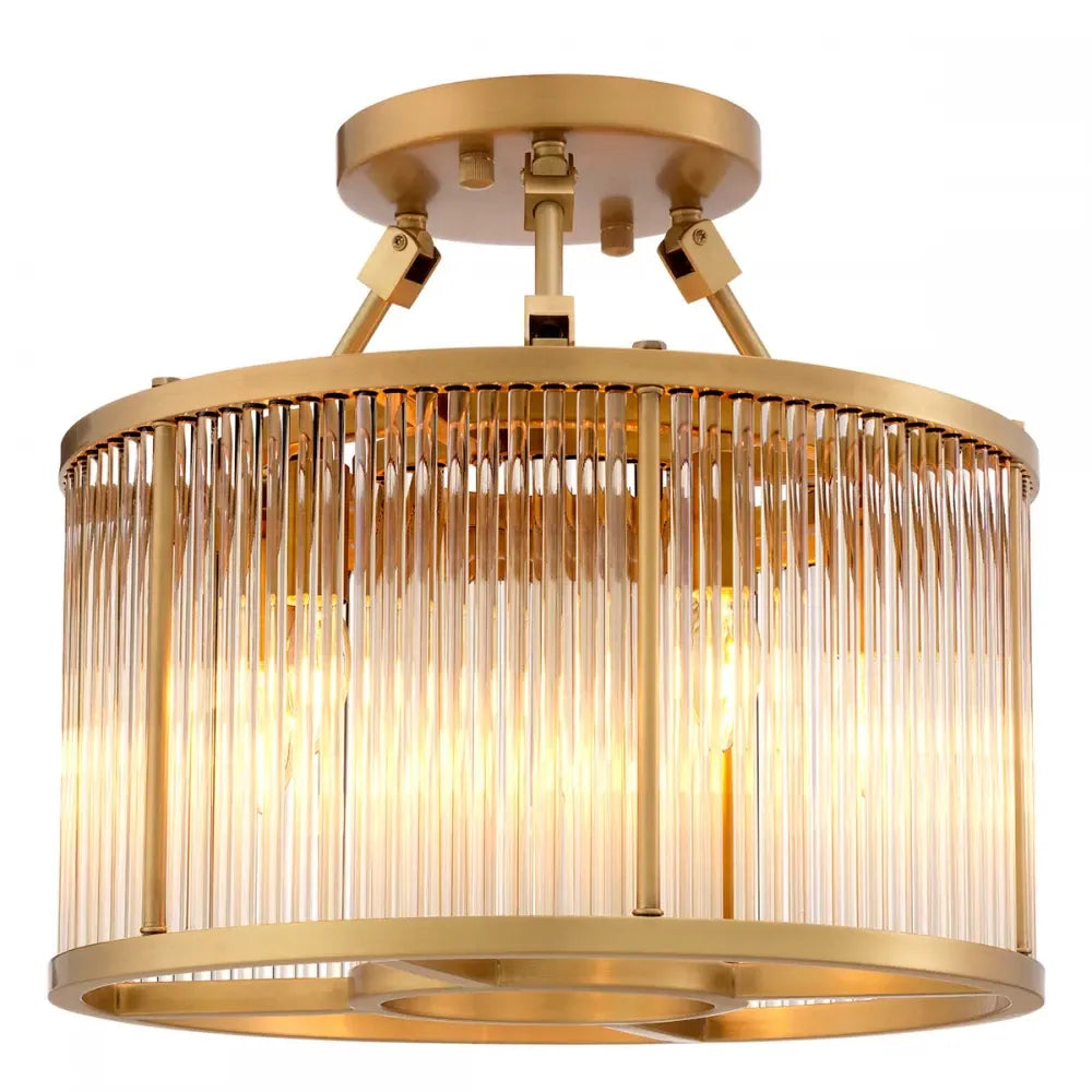 Plafoniera din Metal Alama si Sticla Transparent H37.5xD45cm Bernardi S Eichholtz