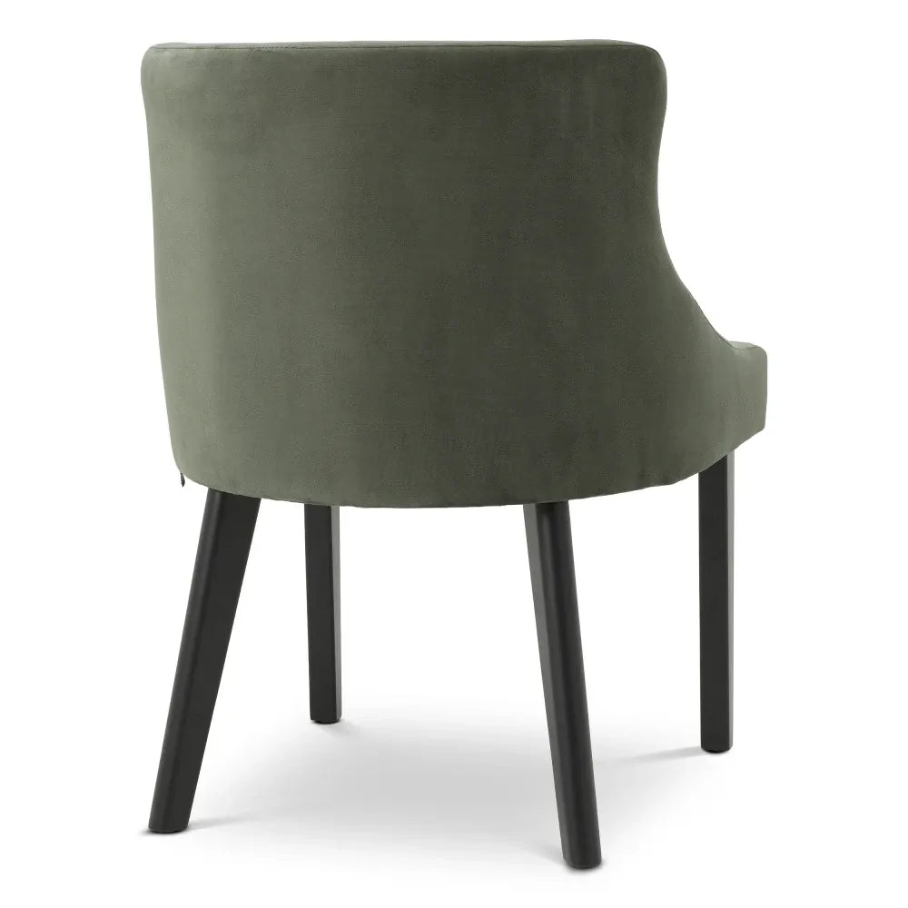 Scaun tapitat cu Catifea Verde L59.5xA65xH82cm Chavelle Eichholtz