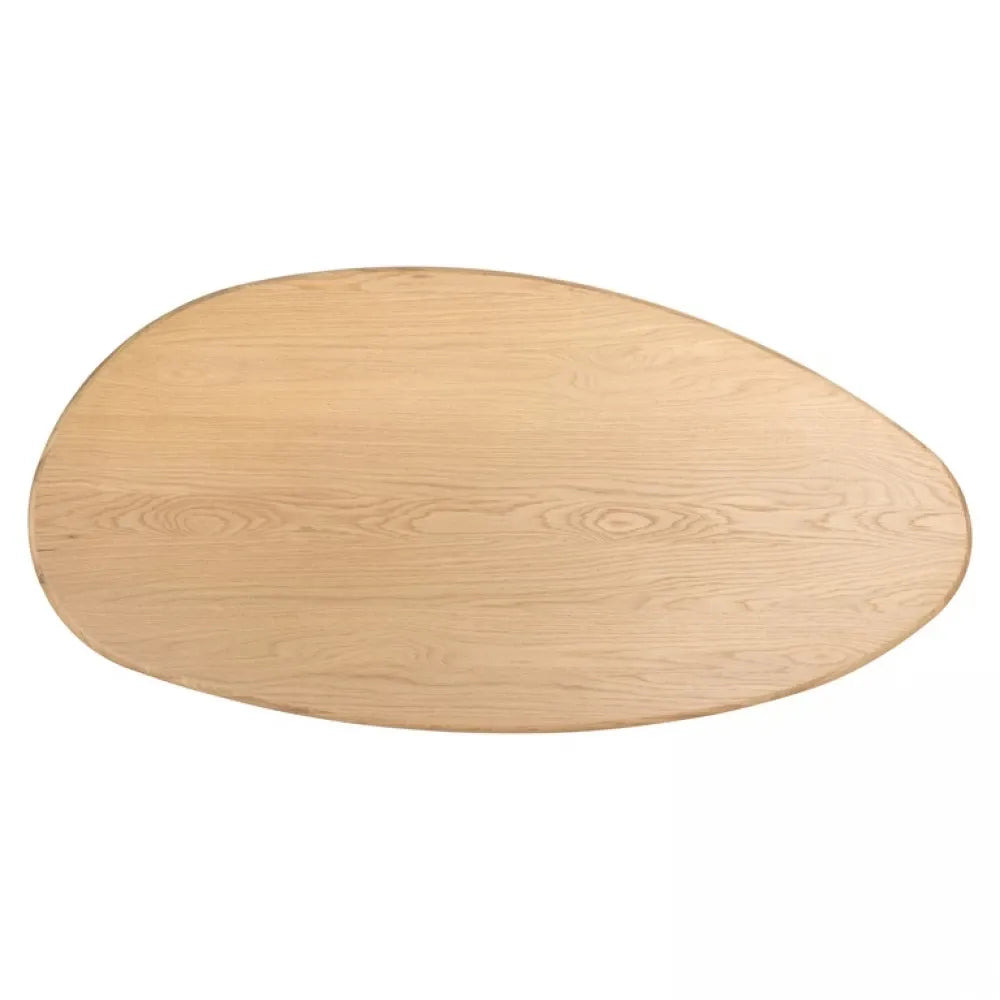Masuta de cafea Asimetrica din Furnir de stejar Maro deschis L160xH38cm Oakley Richmond Interiors