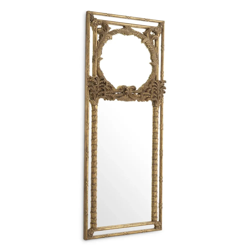 Oglinda cu rama din Lemn Auriu antichizat L95xH229.5cm Le Royal Eichholtz