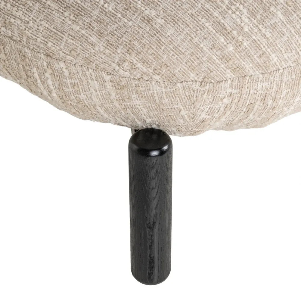 Fotoliu din Stofa Bej si Lemn Negru L73xH72cm Ornella Richmond interiors