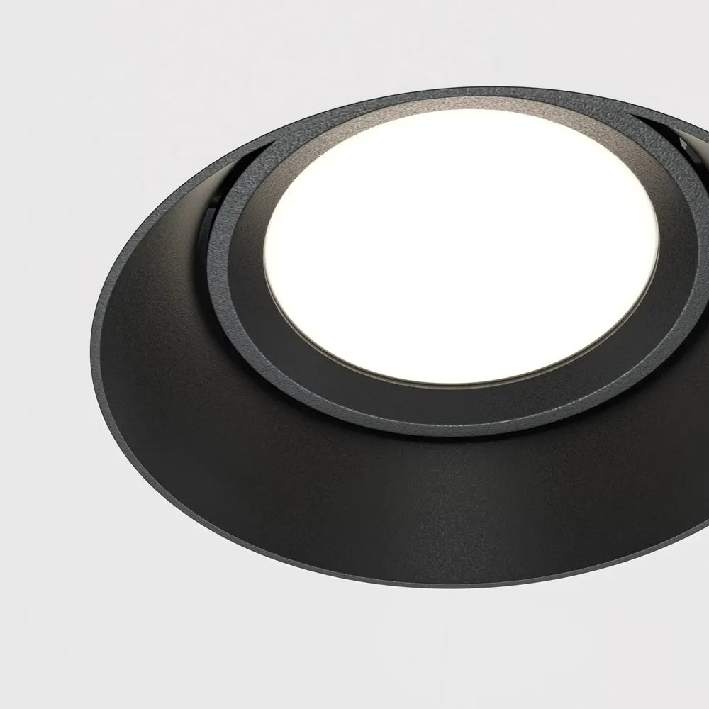 Spot incastrat rotund din Aluminiu Negru H4xL12cm IP 20 GU10 50W Dot