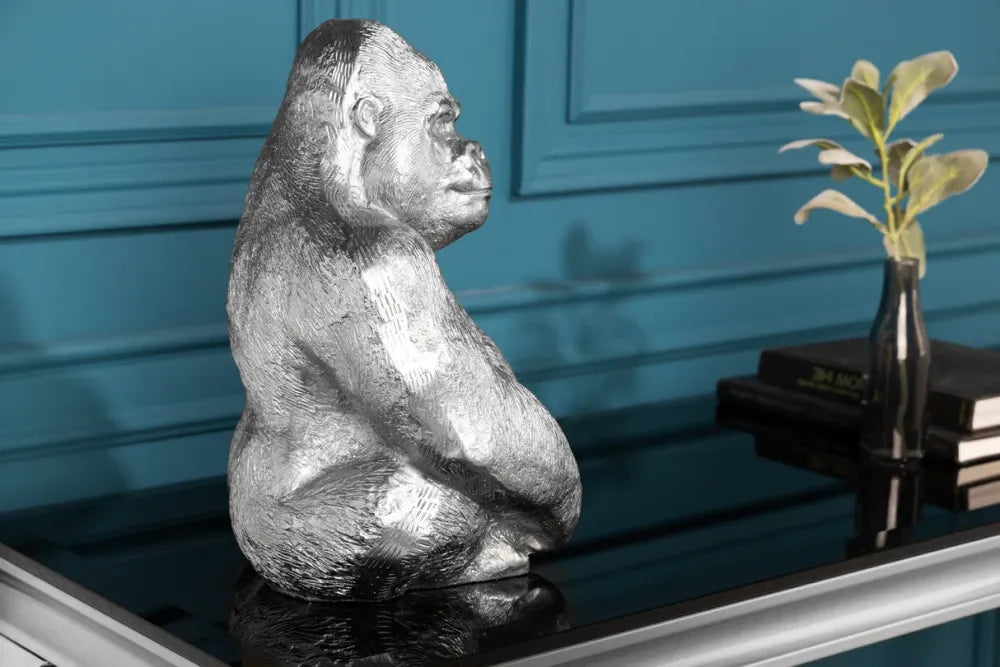Statueta din Metal Argintiu H40xL27cm Kong