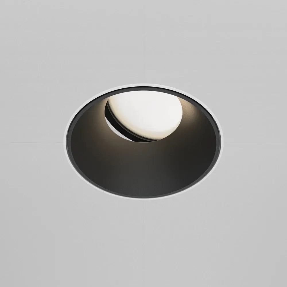 Spot incastrat rotund din Aluminiu Alb/Negru H4xD10cm IP 20 GU10 10W Share
