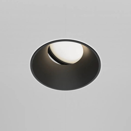 Spot incastrat rotund din Aluminiu Alb/Negru H4xD10cm IP 20 GU10 10W Share