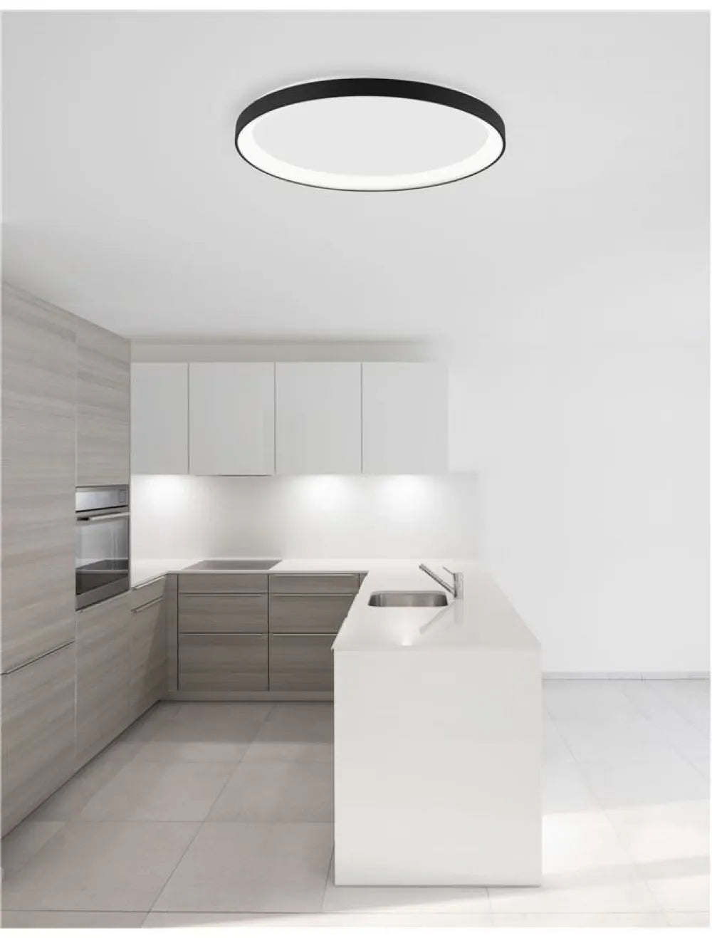 Plafoniera din Aluminiu Negru H6xL38cm IP20 30W 1785lm 3000k PERTINO