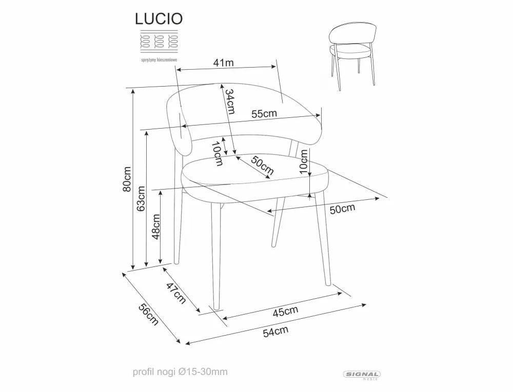 Set 2 Scaune din Stofa Maro si Metal Negru H80xL54xA56cm Lucio