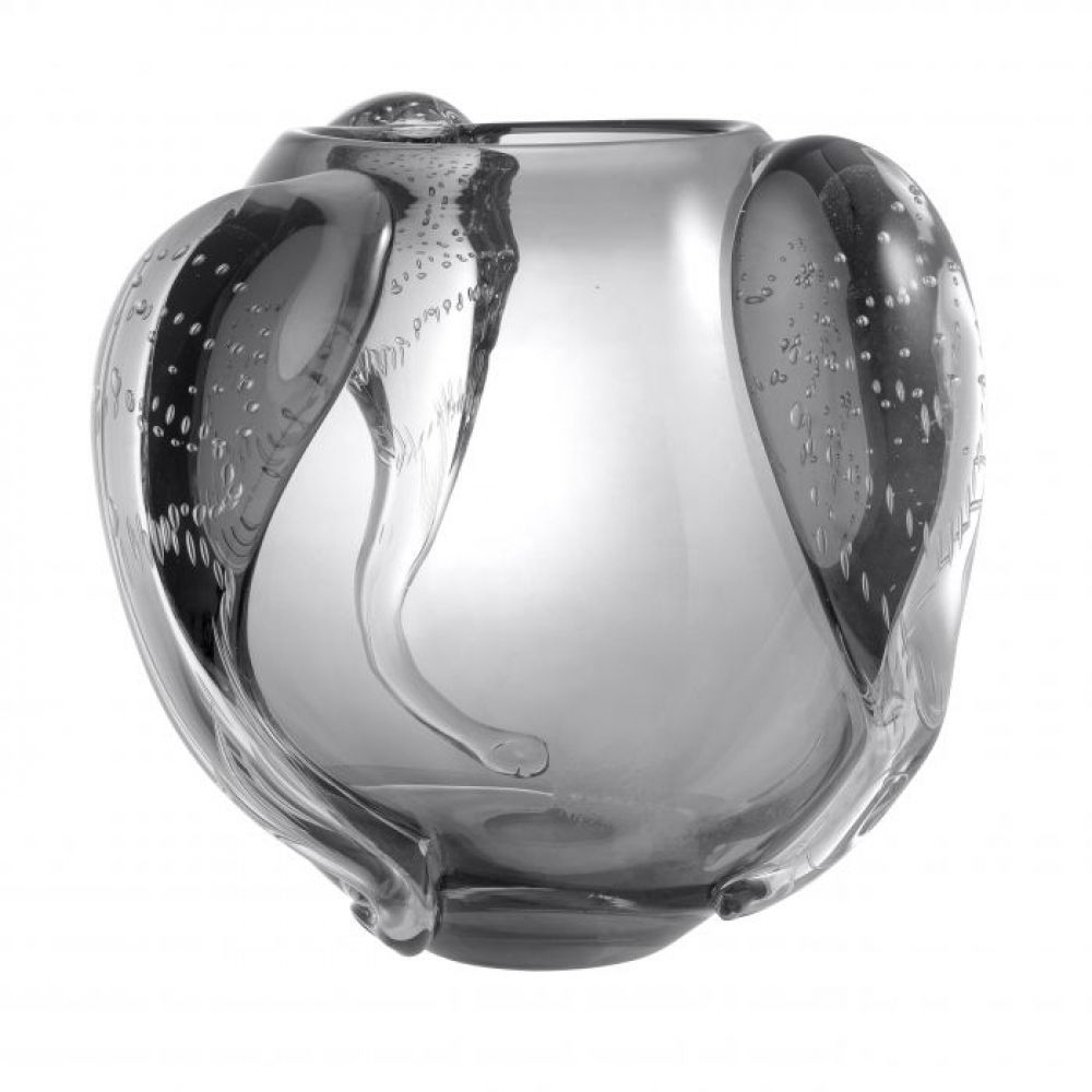 Vaza decorativa din Sticla Gri D32xH28cm Sianluca