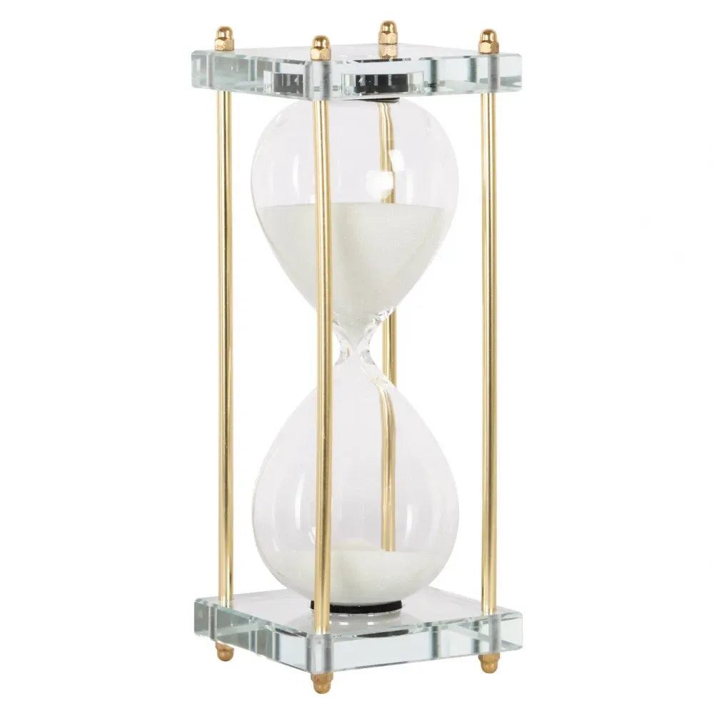 Clepsidra decorativa din Metal/Sticla Auriu/Transparent L10.5xH25cm Gigi Richmond interiors