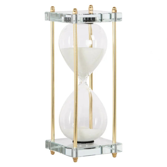 Clepsidra decorativa din Metal/Sticla Auriu/Transparent L10.5xH25cm Gigi Richmond interiors