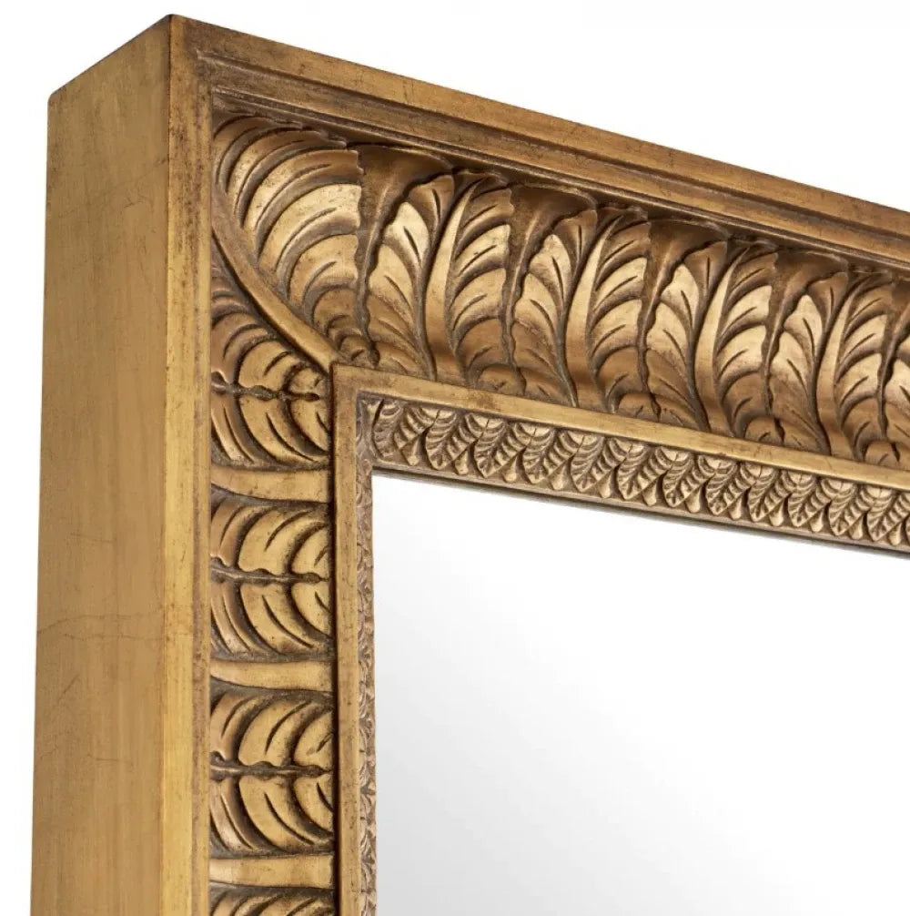 Oglinda cu rama din Lemn/Metal Auriu L77xH102.5cm Sahure M Eichholtz