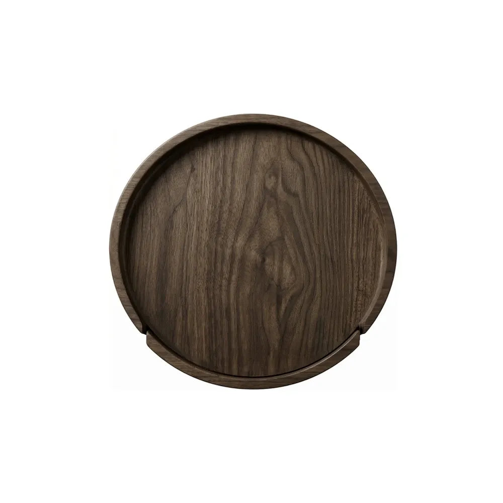 Noptiera rotunda cu sertar James de culoare nuc L40xH52cm