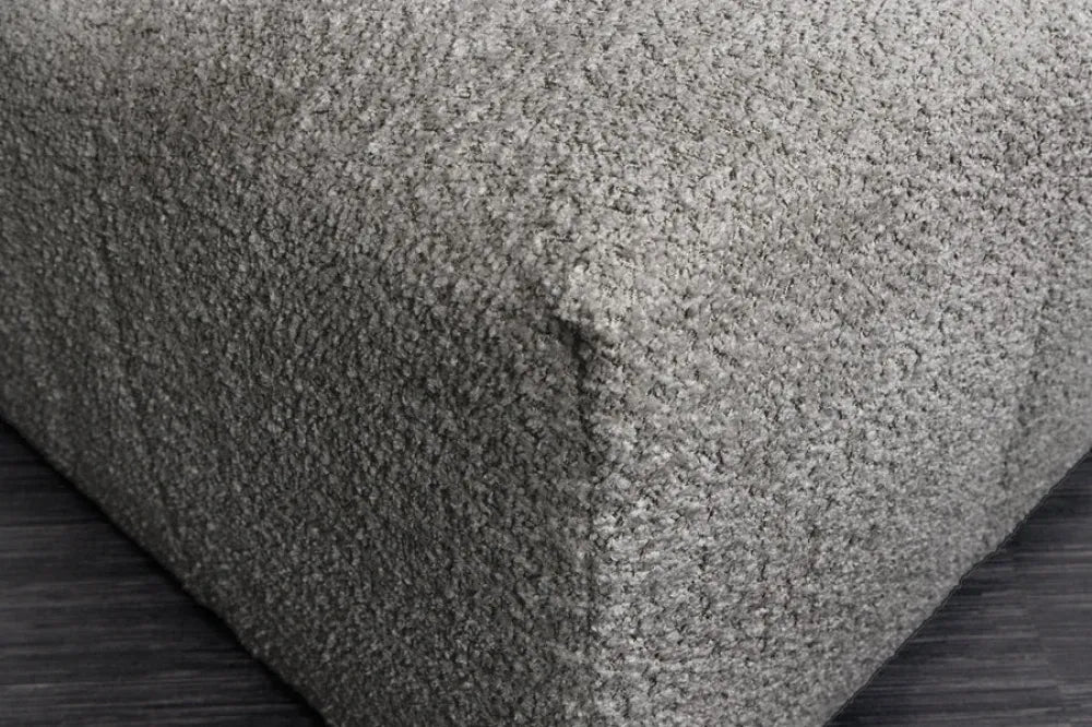 Puf tapitat cu Stofa boucle Gri L118xH44cm ROYAL