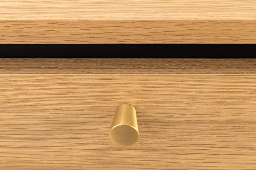 Masuta de cafea din MDF/Furnir de stejar Maro si Metal Negru L120xH40cm ATELIER