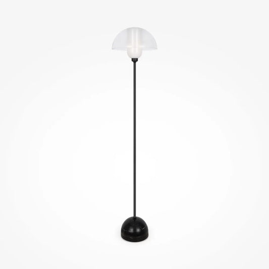 Lampa podea din Metal Negru si Sticla Transparent H139xD30cm Memory