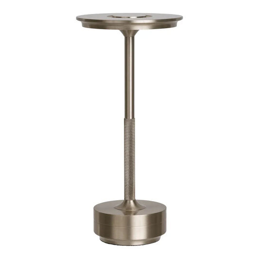 Veioza reincarcabila din Aluminiu Argintiu H28,5xD13cm Lyneham