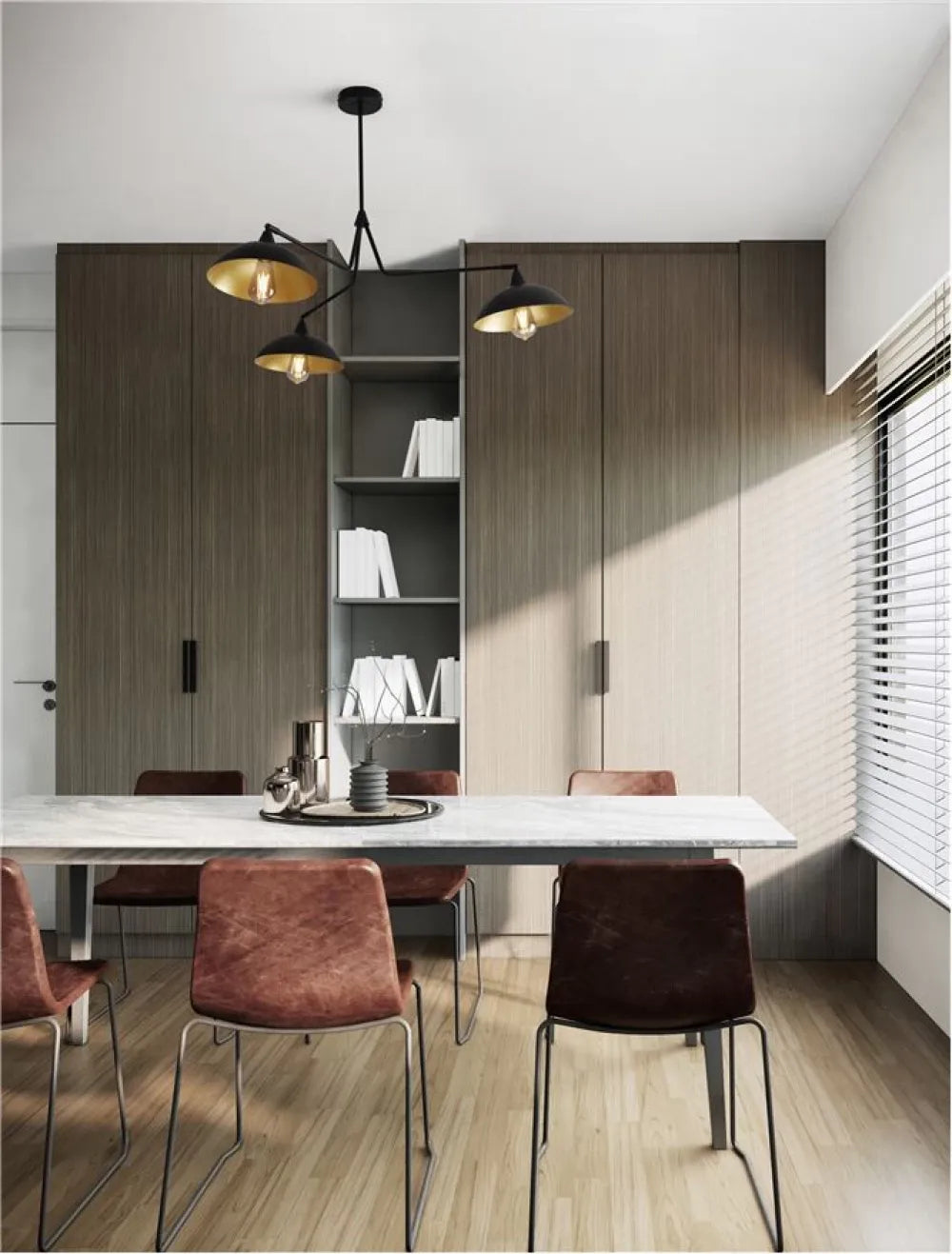 Lustra din Metal Negru/Auriu H70xL113cm IP20 MIRBA