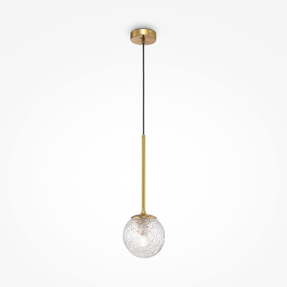 Pendul din Metal si Sticla Alama/Transparent D15xH150cm Ligero