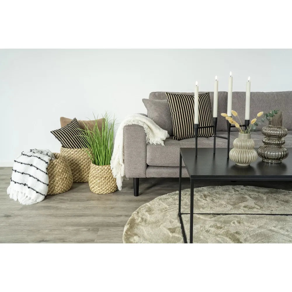 Suport pentru 4 lumanari din Metal Negru H21xL28cm HN0909