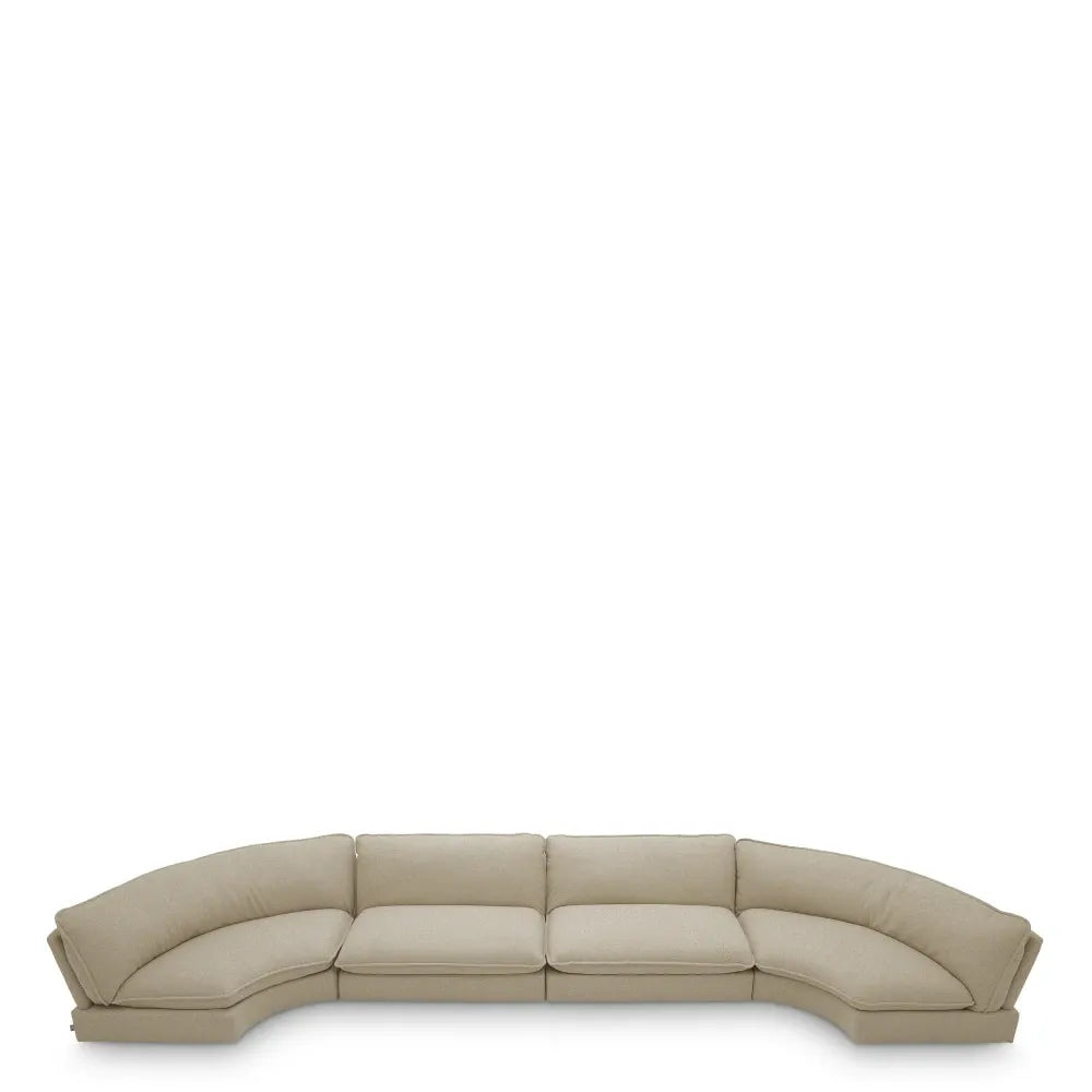 Modul centru tapitat cu Stofa Bej L120xA103xH74cm Cresson Eichholtz