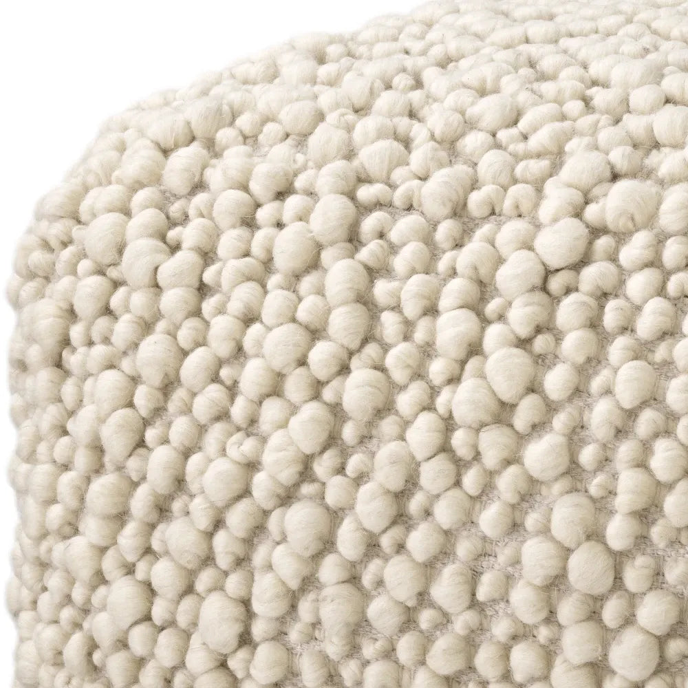 Taburet tip beanbag  tapitat cu Stofa Ivory L60xA60xH40cm Schillinger Eichholtz
