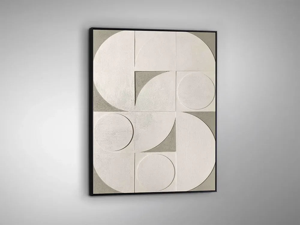 Tablou in relief Abstract pe Panza Multicolor L90xH120cm Geomia
