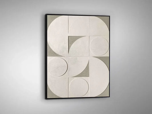 Tablou in relief Abstract pe Panza Multicolor L90xH120cm Geomia