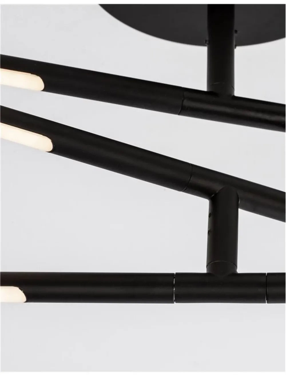 Plafoniera structura din Metal Negru si abajur din Acrilic Alb H25.5xL84cm IP20 32W 2304lm 3000k RACCIO