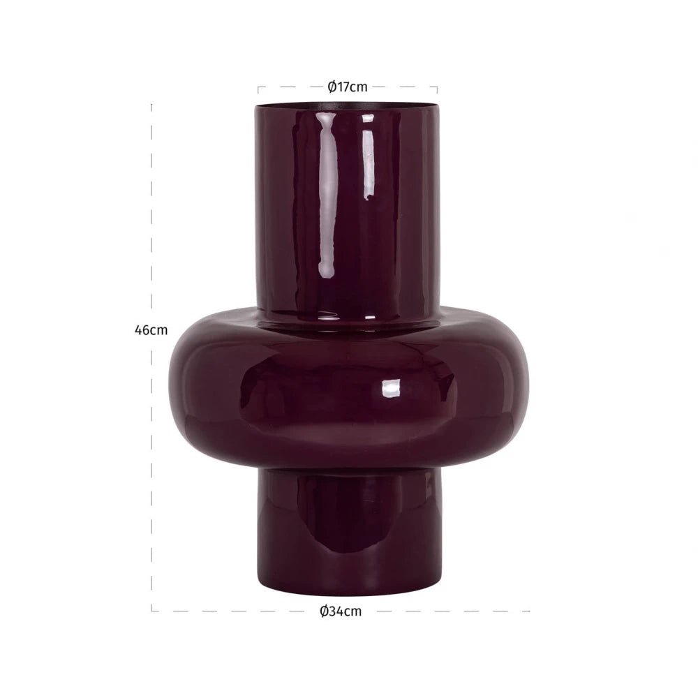 Vaza decorativa din Metal Rosu D34xH46cm Ashlyn Richmond Interiors