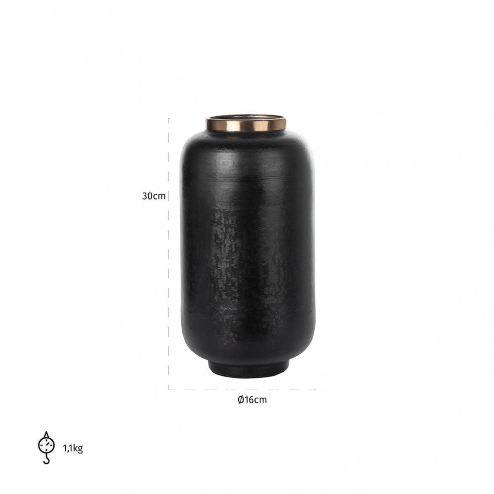 Vaza din Metal Negru D16xH30cm Delmor Richmond Interiors